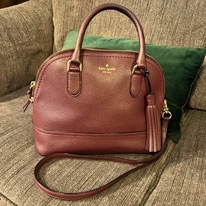 Kate Spade MCCALL STREET CARLI SATCHEL; mahogany; pebbles leather; great shape!